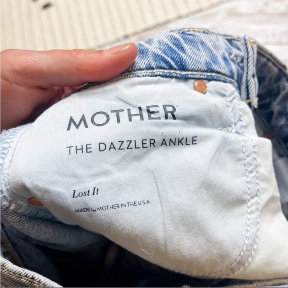 Mother Superior The Dazzler Ankle Lost It Blue Distressed Size 23 NWT - Picture 5 of 8